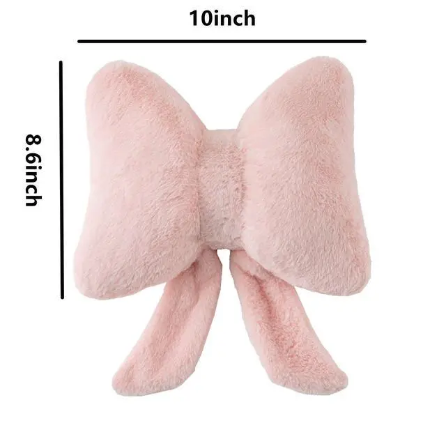 Alt view image 7 of 7 - Bow Pillow Throw Pillows Butterfly Shaped Decorative Cute Pillows for Bed Sofa Cute Home Decor,Pink 10 * 8inch