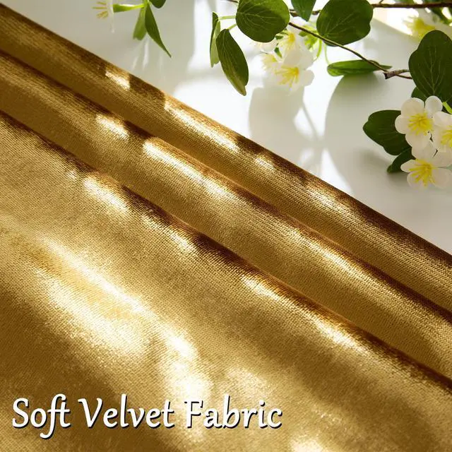 Alt view image 3 of 7 - Gold Velvet Pillow Covers 18x18 Decorative Pillows Pack of 2 | Throw Pillows for Couch Sofa,300gsm Soft Textured Fabric,Modern Square Accent Pillowcases,Luxury Cushion Covers