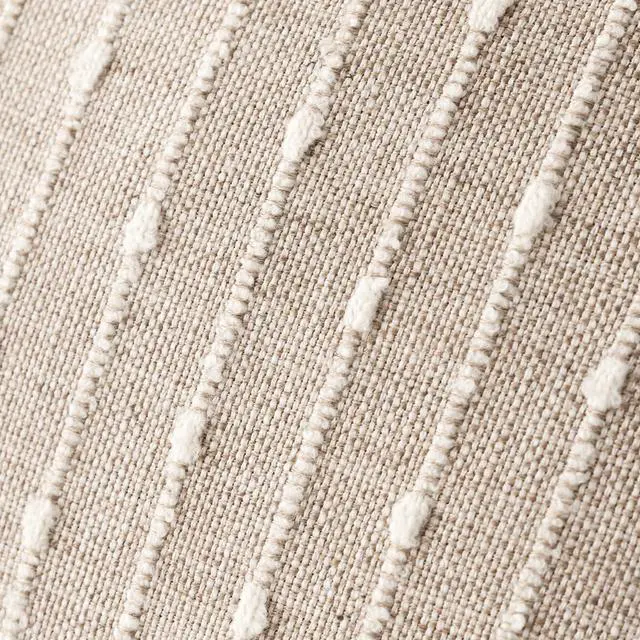 Alt view image 2 of 7 - Decorative Striped Boucle Throw Pillow Cover 18x18 Natural Beige | Pack of 2 Accent Textured Neutral Pillowcases,Boho Modern Cushion Covers,Rustic Home Decor for Couch Sofa Bedroom Living Room
