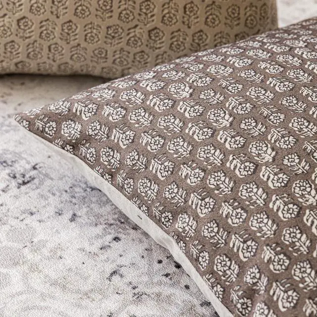 Alt view image 3 of 7 - Decorative Floral Print Throw Pillow Covers 20×20 Inch,Brown | Set of 2 Vintage Accent Farmhouse Cushion Covers,Boho Modern Pillowcase,Home Decor for Sofa Chair Couch Bedroom Living Room
