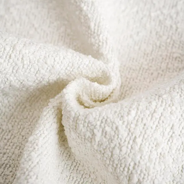 Alt view image 3 of 7 - Decorative Textured Boucle Throw Pillow Covers 20x20 Inch,White | Pack of 2 Accent Solid Pillow Cases,Modern Cozy Soft Cushion Case,Neutral Home Decor for Couch Chair Sofa Bedroom Living Room