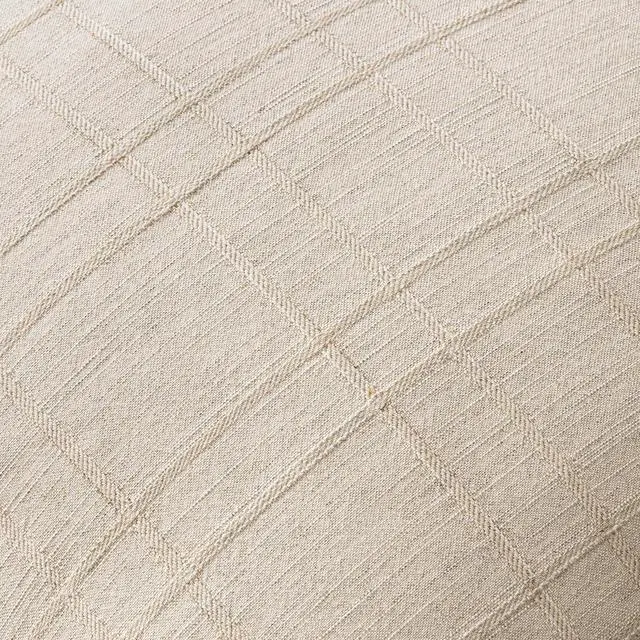 Alt view image 2 of 7 - Linen Plaid Pillow Covers Decorative 20x20 Natural Beige | Set of 2 Neutral Vintage Throw Pillow Covers Gingham Modern Farmhouse Home Decor for Sofa Couch Cushion Bed