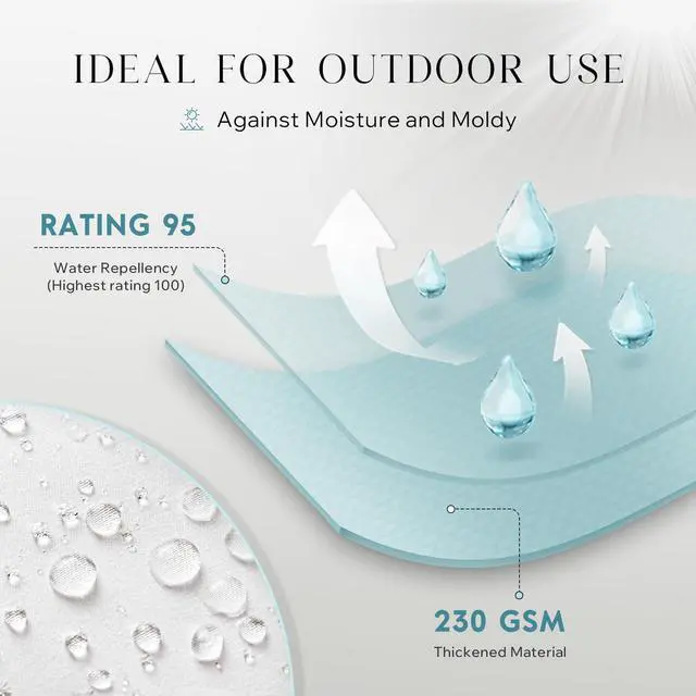 Alt view image 3 of 7 - Outdoor Pillows Waterproof 18x18 Outdoor Pillow Inserts 2 Pack | Outdoor Pillow Inserts Water Resistant, Outdoor Pillows for Patio Furniture, Square Outdoor Decorative Throw Pillow Inserts