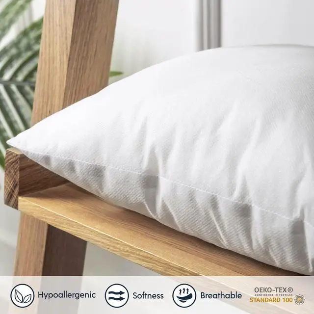 Alt view image 7 of 7 - Outdoor Pillows Waterproof 18x18 Outdoor Pillow Inserts 2 Pack | Outdoor Pillow Inserts Water Resistant, Outdoor Pillows for Patio Furniture, Square Outdoor Decorative Throw Pillow Inserts