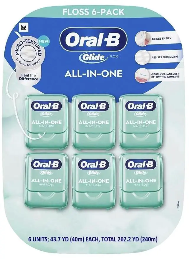 Main image of Glide All-In-One Dental Floss, Mint, 6 Count