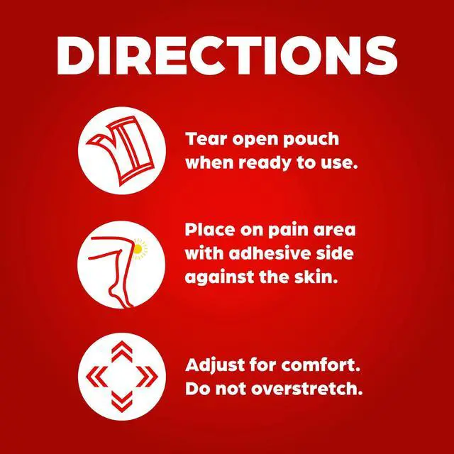 Alt view image 7 of 7 - Knee Heat Wraps for Pain Relief, Heating Pads, 6 Count | 8-Hour Therapy, Flexible, Joints & Muscles, Secure Fit for Daily Comfort & Support