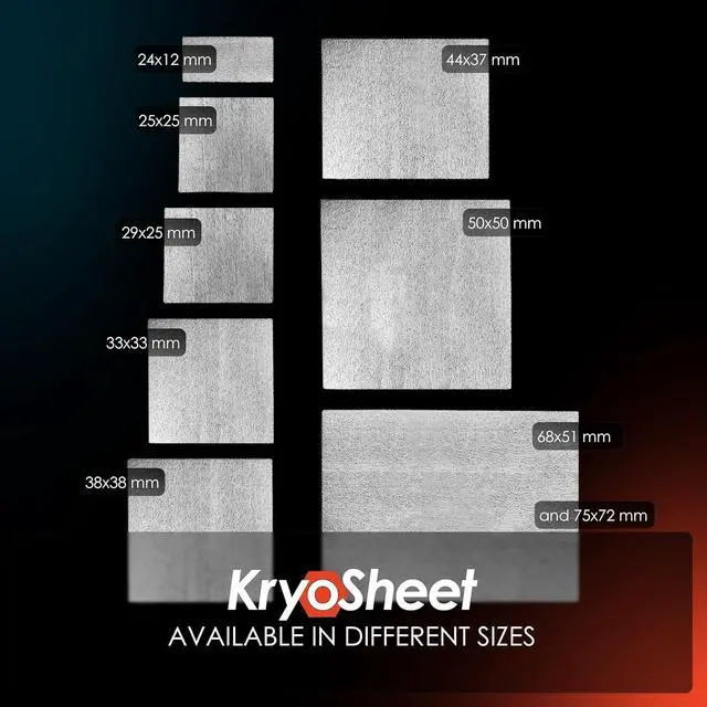 Alt view image 4 of 7 - KryoSheet (38x38x0.2mm) High Thermal Conductivity | Graphene Thermal Pad Perfect Alternative for Thermal Paste on CPU/GPU/PS4/PS5/Xbox Made in Sweden