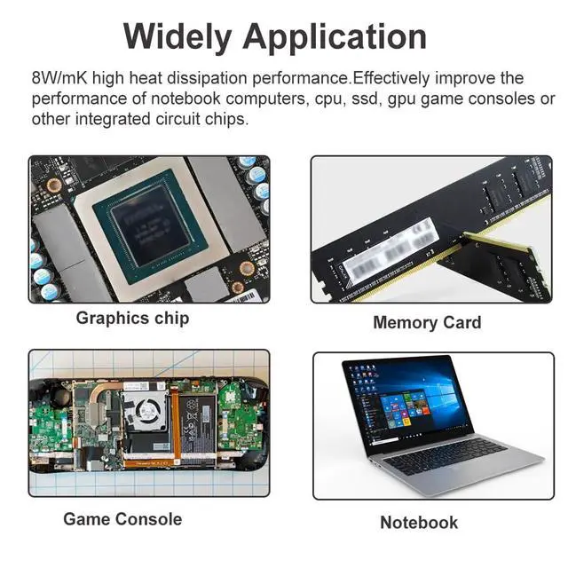Alt view image 5 of 6 - PTM7950 40x80x0.25mm Phase Change GPU Thermal Pad | High Conductive Silicone Grease CPU Thermal Paste for PS5 Steam Deck CPU GPU SSD M.2 Laptop