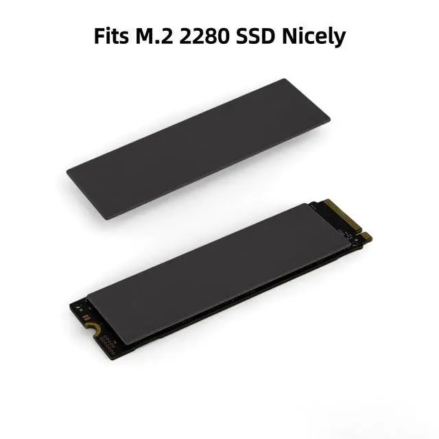 Alt view image 4 of 5 - 12-Pack High Performace Thermal Pad, 70 x 20 x 1.0 mm Stackable Cuttable 6.0 W/m K Thermal Conductivity Gap Filler for M.2 NVMe SSD GPU IC Components Cooling - Blue & Gray