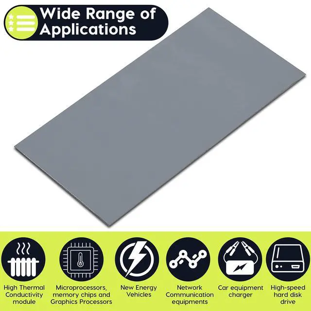 Alt view image 7 of 7 - GP-Extreme Thermal Pad 80 x 40 x 1.0 mm Excellent Heat Conduction, Ideal Gap Filler Easy Installation Thermal Conductivity 12W