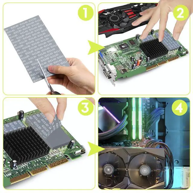 Alt view image 5 of 7 - GP-Extreme Thermal Pad 80 x 40 x 1.0 mm Excellent Heat Conduction, Ideal Gap Filler Easy Installation Thermal Conductivity 12W