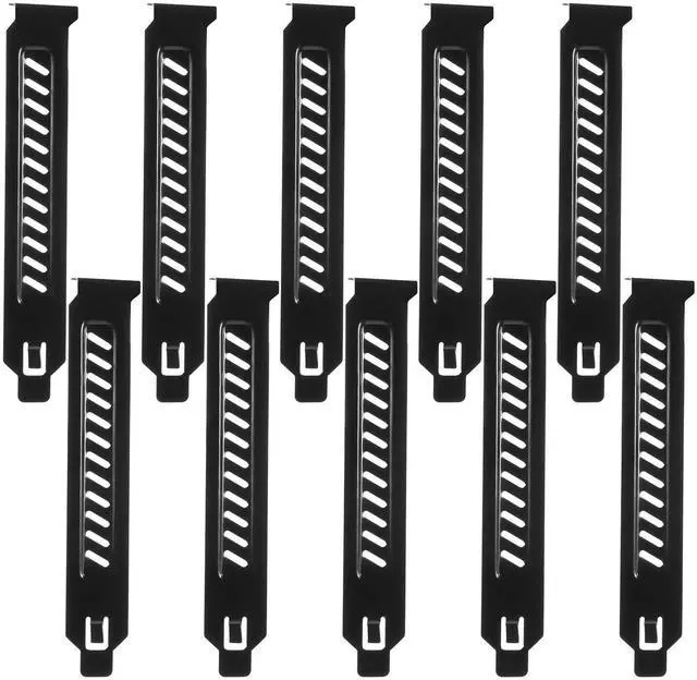 Main image of 10 PCS PCI Slot Cover, Vented Slot Covers for Computer Cases, Dust Filter Bracket Expansion Blanking Plate for Computer Cases, Black