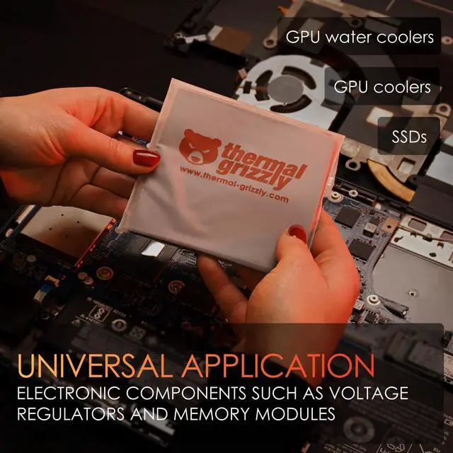 Alt view image 3 of 7 - Minus Pad Advance - 120x20x0.5mm 4-Pack Thermal Interface Pad, Electrically Non-Conductive, High Thermal Conductivity & Compressibility for SSDs, GPUs & Electronics