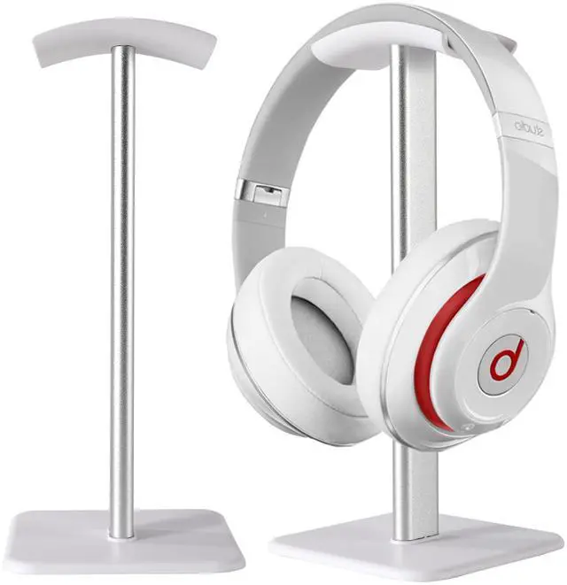 Main image of Sleek Modern Headphone Stand for Desk - Easy Assembly & Disassembly - Exquisite Craftsmanship Headset Holder for All Type PC Wireless Gaming Headset (White)