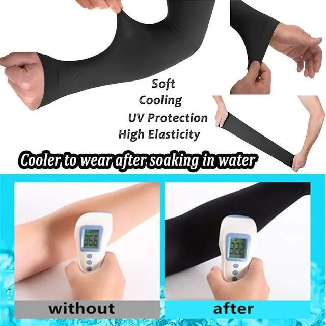 Alt view image 4 of 5 - Arm Sleeves UV Sun Protection Cooling Sports Compression Sleeves | 6 Pairs, UPF50, Tattoo Coverage, Lightweight, Breathable, Arms Cover, Daily Wear, Outdoor Work, Basketball, Baseball, Golf