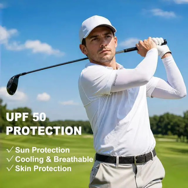 Alt view image 3 of 7 - Arm Sleeves Cooling UV Sun Protection Sport Compression for Men Women | UPF50, Tattoo Coverage, Lightweight, Breathable, Seamless Cover Arms, Daily Wear, Outdoor Work, Basketball, Baseball, Golf