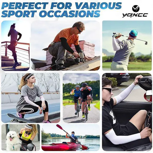 Alt view image 2 of 5 - Arm Sleeves UV Sun Protection Cooling Sports Compression Sleeves | 6 Pairs, UPF50, Tattoo Coverage, Lightweight, Breathable, Arms Cover, Daily Wear, Outdoor Work, Basketball, Baseball, Golf