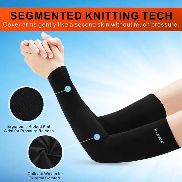 Alt view image 6 of 7 - Arm Sleeves Cooling UV Sun Protection Sport Compression for Men Women | UPF50, Tattoo Coverage, Lightweight, Breathable, Seamless Cover Arms, Daily Wear, Outdoor Work, Basketball, Baseball, Golf