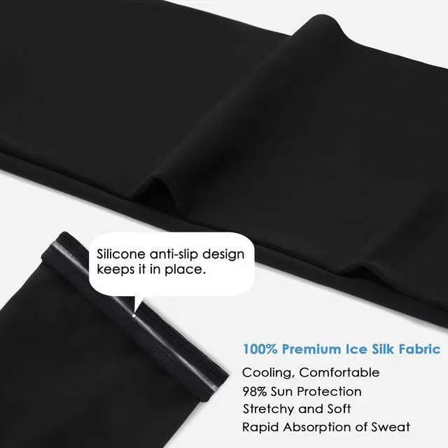 Alt view image 5 of 7 - Volleyball Arm Sleeves for Women, Cooling Ice Silk Sun Sleeves Youth | Summer Ice Silk Compression Sleeves, UPF 50+ UV Protection, Perfect for Teen Girls & Women Outdoor Sports, Anti-slip Silicone