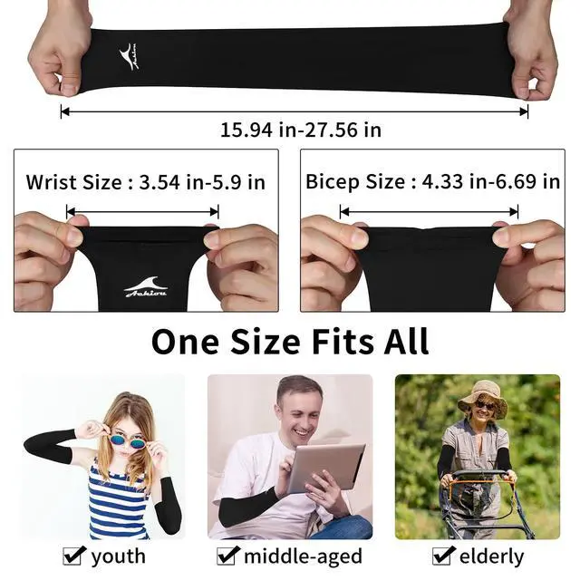Alt view image 6 of 7 - Volleyball Arm Sleeves for Women, Cooling Ice Silk Sun Sleeves Youth | Summer Ice Silk Compression Sleeves, UPF 50+ UV Protection, Perfect for Teen Girls & Women Outdoor Sports, Anti-slip Silicone