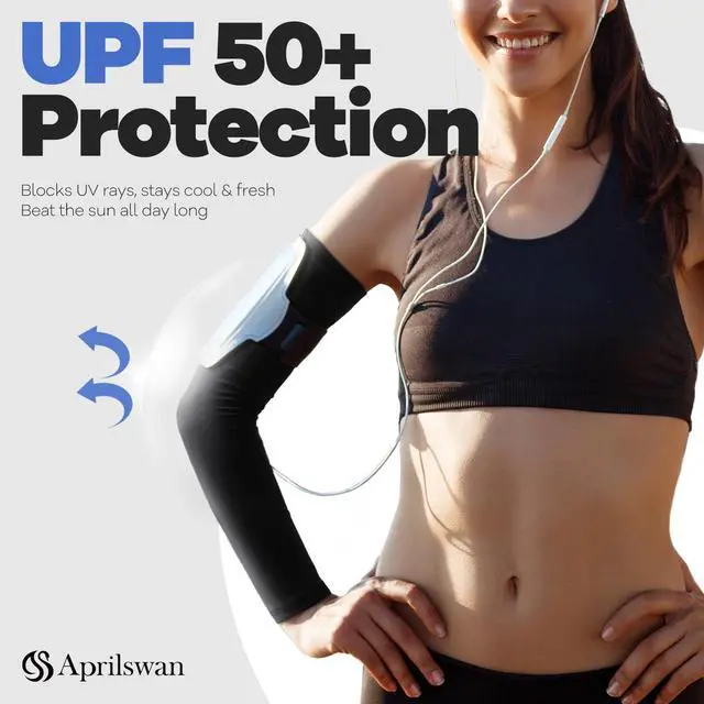 Alt view image 4 of 7 - Arm Sleeves, UV Sun Protection Cooling Arm Covers for Men/Women | UPF 50+ UV protection; Sweat-wicking & cooling; Non-slip design; Lightweight & breathable