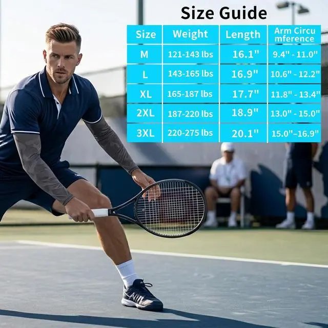 Alt view image 7 of 7 - Arm Sleeves for Men, Loose Fit Non-Sticky, Cooling UV Sun Protection Arm Sleeves for Baseball Basketball Golf Hiking