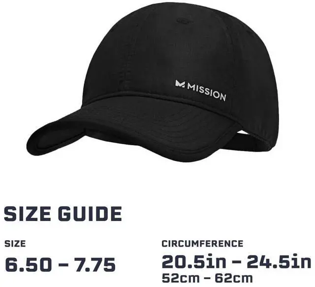 Alt view image 3 of 7 - Cooling UPF Performance Hat - Unisex One Size Cap for Workouts, Golf & Running - Sweat & Water Activated Technology (Black)