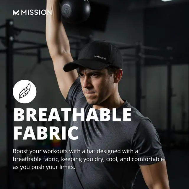 Alt view image 5 of 7 - Cooling UPF Performance Hat - Unisex One Size Cap for Workouts, Golf & Running - Sweat & Water Activated Technology (Black)