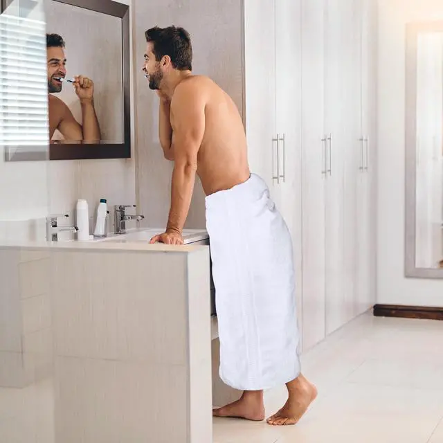 Alt view image 3 of 7 - Jumbo Bath Sheets, 2 Pack, 35x70 in, 600 GSM Cotton, White | Extra Large Ring Spun Cotton Bath Sheets - Soft, Plush, Quick-Drying, Highly Absorbent, Great for Everyday Use