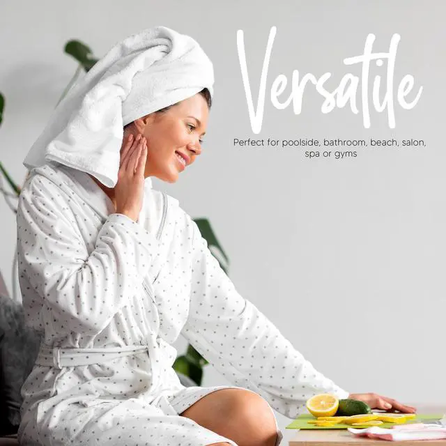 Alt view image 7 of 7 - 100% Cotton White 6 Pack Bath Towel Set, Quick Dry, Super Absorbent, Light Weight, Soft Feel for Hotel, Spa and Bathroom (27 X 54) (White, 27 x 54 6 Pack)