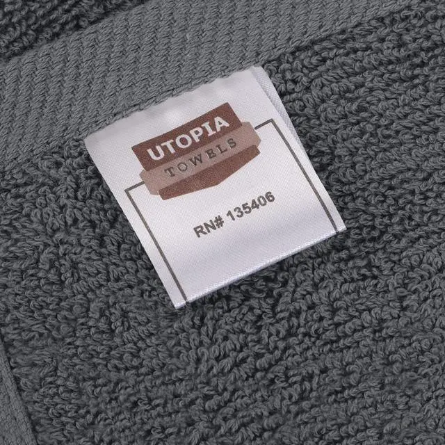 Alt view image 3 of 7 - 6 Pack Premium Hand Towels, 16x28 in, 600 GSM Cotton, Grey | Premium Ultra-Soft Lightweight Ring Spun Cotton Hand Towels - Highly Absorbent, Ideal for Bathroom, Gym, Spa & Hotel