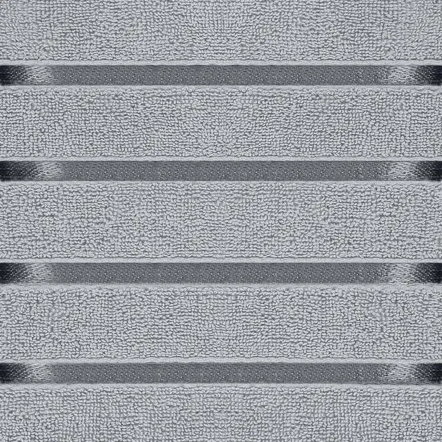 Alt view image 3 of 7 - 8 Piece Luxury Towel Set, 600 GSM, Viscose Stripe, Cool Grey | 600 GSM Ring Spun Cotton Towels with Viscose Stripe Design - Highly Absorbent, Soft & Plush, Ideal for Everyday Use