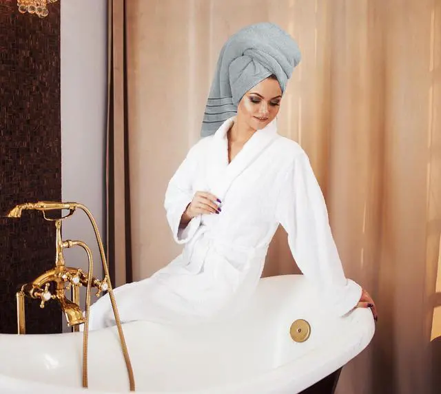 Alt view image 6 of 7 - 8 Piece Luxury Towel Set, 600 GSM, Viscose Stripe, Cool Grey | 600 GSM Ring Spun Cotton Towels with Viscose Stripe Design - Highly Absorbent, Soft & Plush, Ideal for Everyday Use