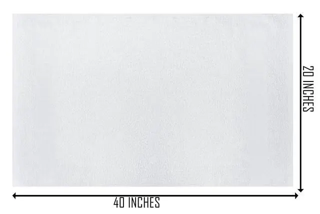 Alt view image 2 of 7 - 12 Pack White 100% Cotton Bath Towels, 20x40 Inches, Lightweight, Quick Drying, Commercial Grade, Gym, Salon, Spa & Hair