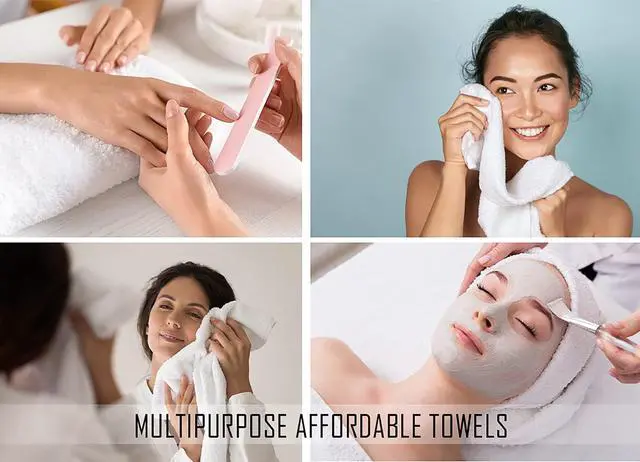 Alt view image 4 of 7 - 12 Pack White 100% Cotton Bath Towels, 20x40 Inches, Lightweight, Quick Drying, Commercial Grade, Gym, Salon, Spa & Hair