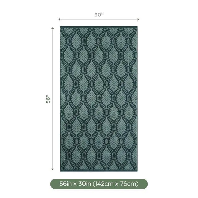 Alt view image 5 of 7 - Restore Fern Ogee Bath Towel Soft, Absorbent, Moisture-Wicking and Quick to Dry Lightweight for Everyday Use Comfortable Feel with Convenient Loop for Hanging 30" x 56" Jade