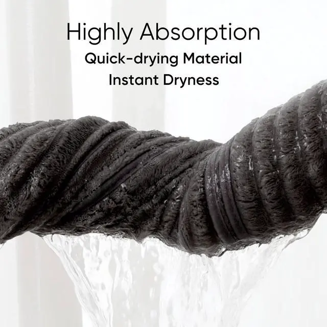 Alt view image 7 of 7 - Luxury 4-Piece Quick-Dry Bath Towel Set 27.5X 55 Inches Ultra Soft Microfiber for Bathroom, Bar, Pool, Gym & Travel Elegant Twill Design