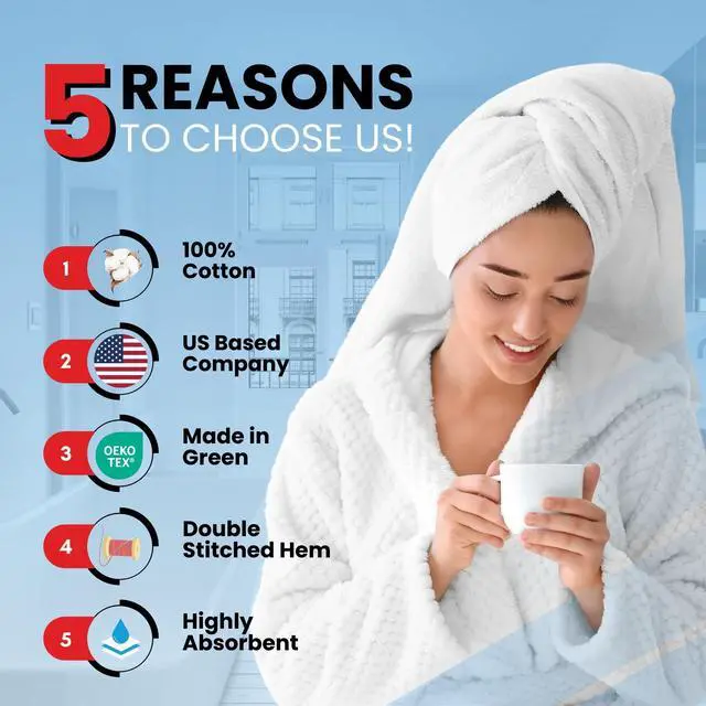 Alt view image 2 of 7 - 100% Ring-Spun Cotton Bath Towels for Bathroom - Pack 2 | Luxury Super Soft, Absorbent & Quick-Drying |27x54 inches| Large Bathroom Towels Set |600 GSM| Gym, Shower, Spa & Hotel Use