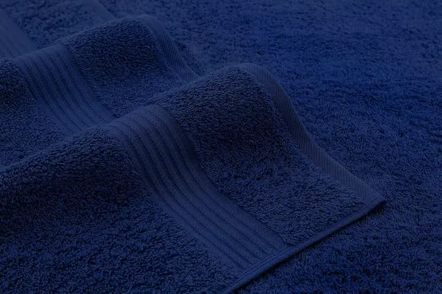Alt view image 3 of 5 - Hand Towels for Bathroom Set of 4, 100% Cotton Turkish Hand Towel Sets, Soft Hand Face Towels, Navy Blue Hand Towels