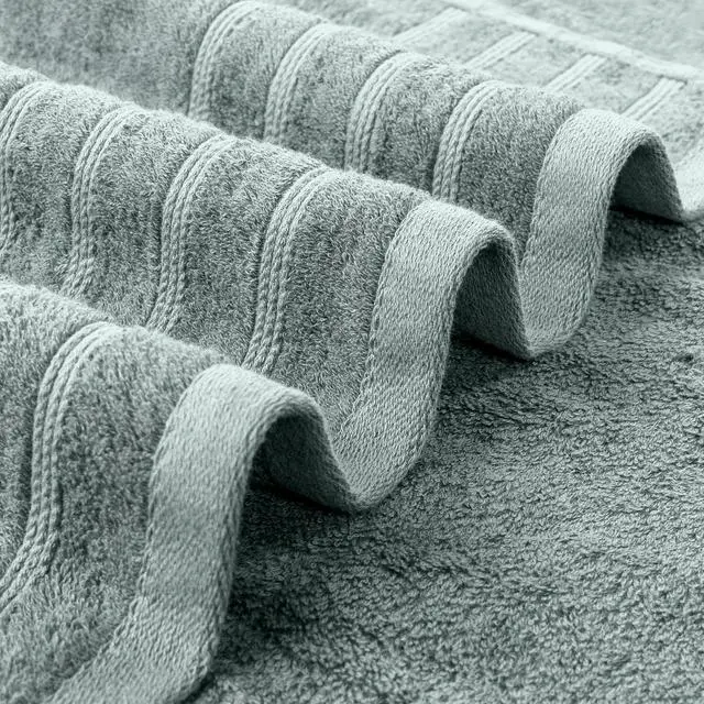 Alt view image 2 of 7 - Bath Towels Set of 4, Size 30 x 60 Inches - 60% Cotton, 40% Viscose Made from Bamboo, Soft and Absorbent, Quick Drying, Lightweight, Perfect for Daily Use