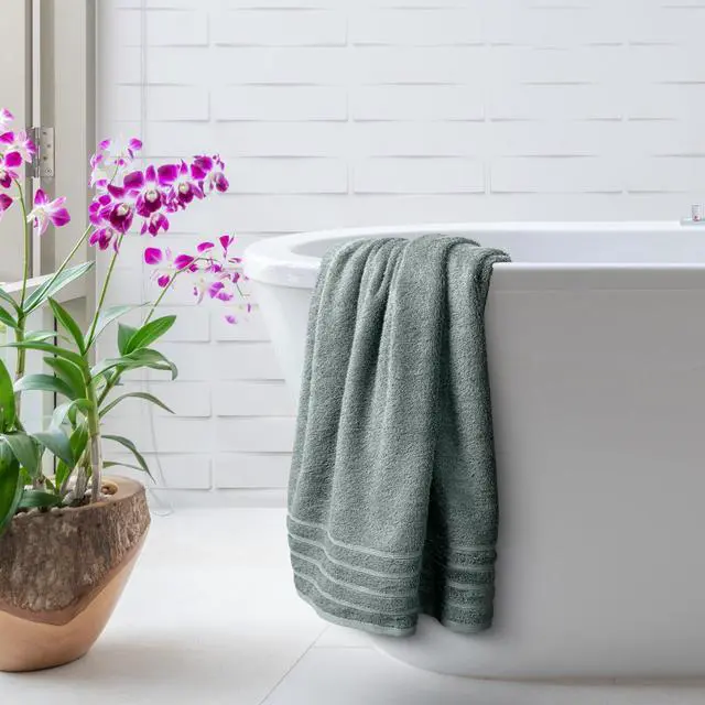 Alt view image 5 of 7 - Bath Towels Set of 4, Size 30 x 60 Inches - 60% Cotton, 40% Viscose Made from Bamboo, Soft and Absorbent, Quick Drying, Lightweight, Perfect for Daily Use