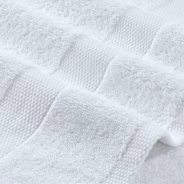 Alt view image 7 of 7 - White Bath Towel Set of 6 - 100% Cotton Highly Absorbent Towels for Bathroom, 2 Luxury Bath Towels 650GSM, 2 Hand Towels, 2 Washcloths
