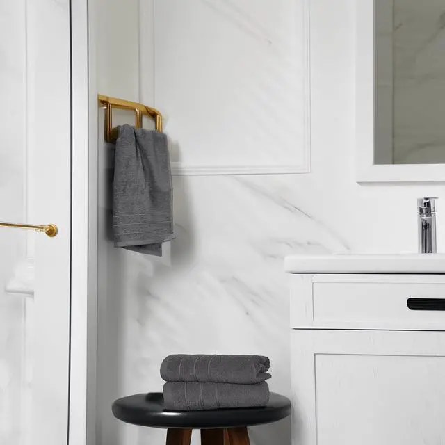Alt view image 4 of 7 - 6 Piece Hand Towels Set 16 x 28 Inches, Dark Grey | 100% Cotton, Lighter Weight, Quick to Dry, 16 x 28 Inches, Super Soft & Absorbent, Perfect for Bathroom & Kitchen