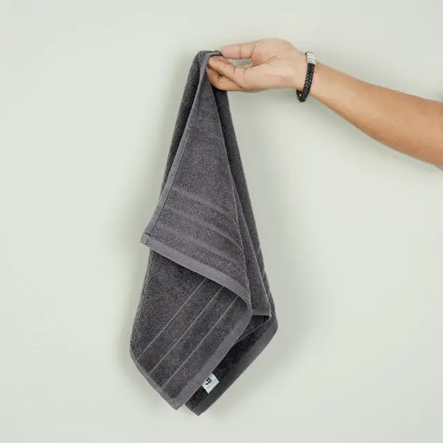 Alt view image 7 of 7 - 6 Piece Hand Towels Set 16 x 28 Inches, Dark Grey | 100% Cotton, Lighter Weight, Quick to Dry, 16 x 28 Inches, Super Soft & Absorbent, Perfect for Bathroom & Kitchen