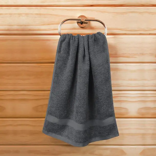 Alt view image 6 of 6 - Salon Towels, Pack of 12, 16x27 in, 100% Cotton, Grey | Highly Absorbent Lightweight Cotton Salon Towels for Hand, Gym & Beauty Care - Soft, Ideal for Spa & Home Hair Care