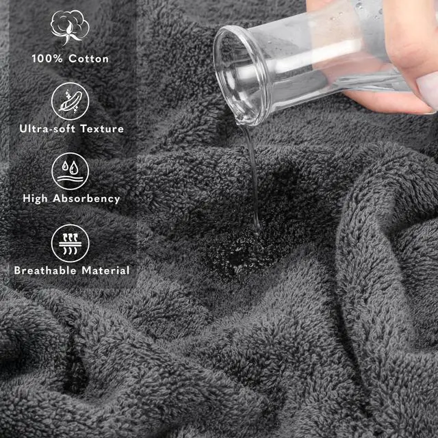 Alt view image 4 of 7 - 100% Cotton Luxury Turkish Towels, 35x70 XL Bath Sheet | Soft Absorbent Quick Dry OEKO Tex Standard 100 Certificated Durable Machine Washable Premium Hotel Quality