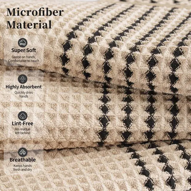 Alt view image 2 of 7 - New Microfiber Waffle Bath Towels, 2 Pieces, Soft, Absorbent, Fast Drying, Lint Free 430 GSM (30''x60''/76cm x 152cm)