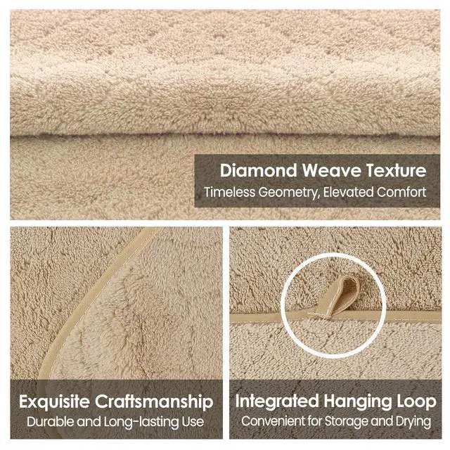 Alt view image 4 of 7 - Microfiber Bath Towels, Coral Fleece - Camel, 30 in x 60 in | Hanging Loop, Super Soft, Absorbent, Lint Free, Fade Resistant, Lightweight, Quick Dry, Use for SPA , Sauna, Salon Hair Wrap