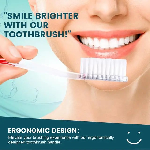 Alt view image 5 of 7 - 100 PCS Disposable Toothbrush with Toothpaste Bulk, Travel Toothbrush Set | Travel Toothbrushes with Toothpaste, Medium Soft Bristle, Ergonomics Handle, Perfect for Travel Hotel Donation