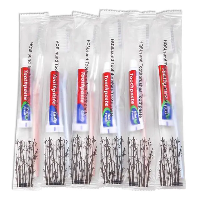 Alt view image 6 of 7 - 30 pcs Disposable Toothbrushes with Toothpaste Individually Wrapped | Bulk Toothbrush and Toothpaste 10g for Homeless, Shelter, AirBnb, Hotel, 2 Colors